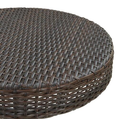 Havebord 60,5x106 cm polyrattan brun