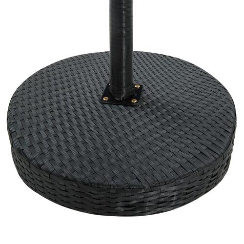 Havebord 60,5x106 cm polyrattan sort