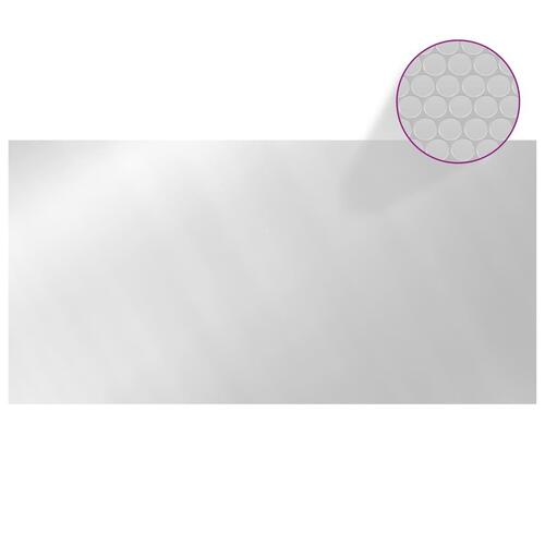 Poolovertræk 400x200 cm PE sølvfarvet