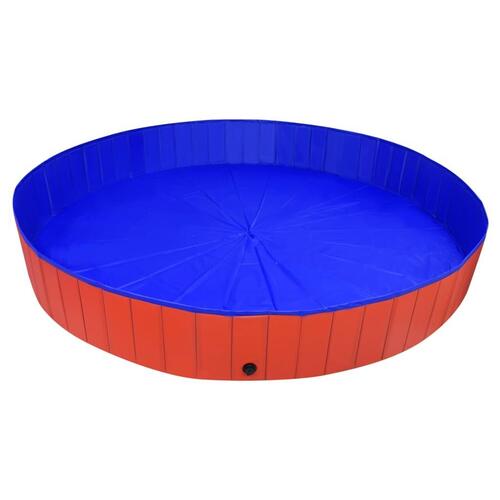 Foldbart hundebassin 300x40 cm PVC rød