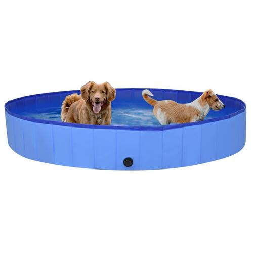 Foldbart hundebassin 200x30 cm PVC blå