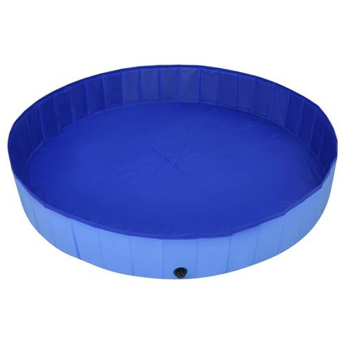 Foldbart hundebassin 200x30 cm PVC blå