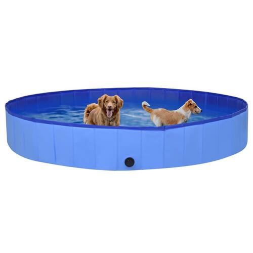 Foldbart hundebassin 300x40 cm PVC blå
