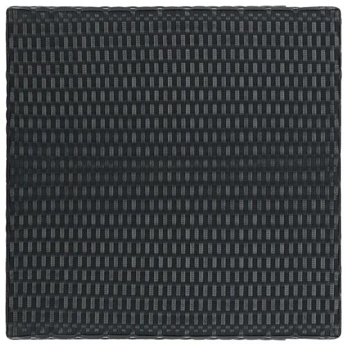 Barbord til haven 60,5x60,5x110,5 cm polyrattan sort