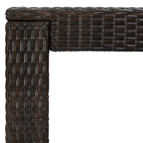 Barbord til haven 100x60,5x110,5 cm polyrattan brun