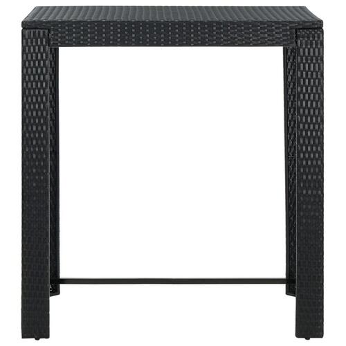 Barbord til haven 100x60,5x110,5 cm polyrattan sort