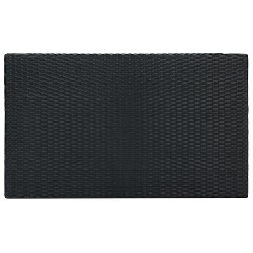 Barbord til haven 100x60,5x110,5 cm polyrattan sort