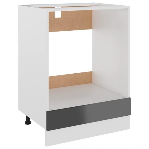 Ovnskab Lyon 60x46x81,5 cm konstrueret træ grå højglans