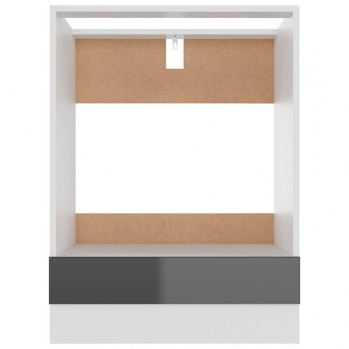 Ovnskab Lyon 60x46x81,5 cm konstrueret træ grå højglans