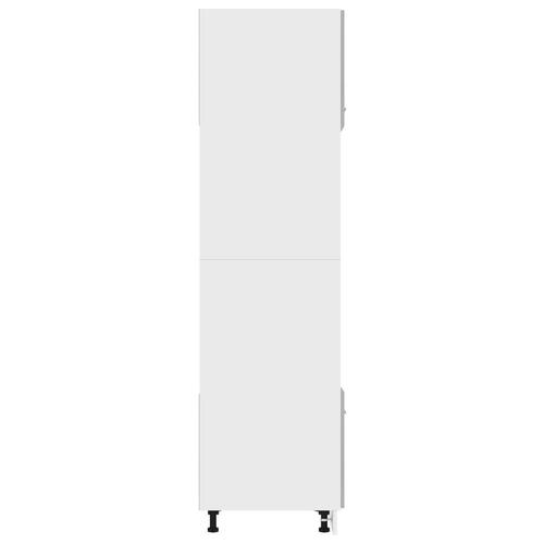 Køkkenskab til mikroovn 60x57x207 cm konstrueret træ betongrå