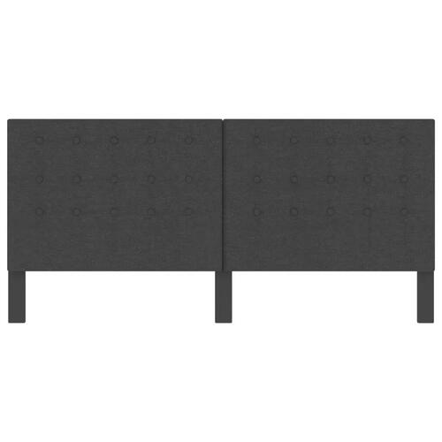 Sengegavl med mønster 200x200 cm stof mørkegrå