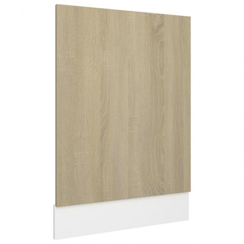 Låge til opvaskemaskine 45x3x67 cm konstrueret træ sonoma-eg