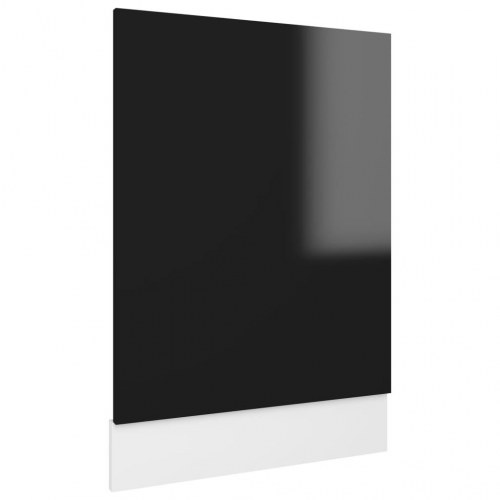 Låge til opvaskemaskine Lyon 45x3x67 cm sort højglans