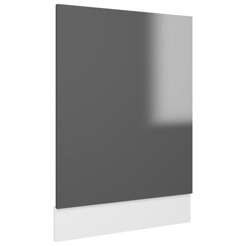 Låge til opvaskemaskine Lyon 45x3x67 cm grå højglans