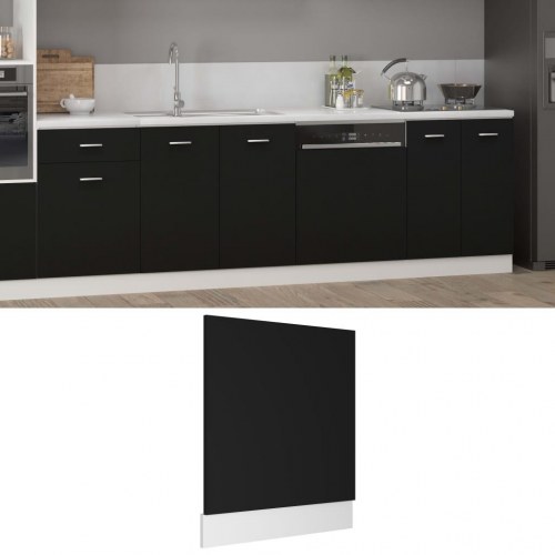 Opvaskemaskinepanel "Lyon" sort 59,5x3x67 cm konstrueret træ