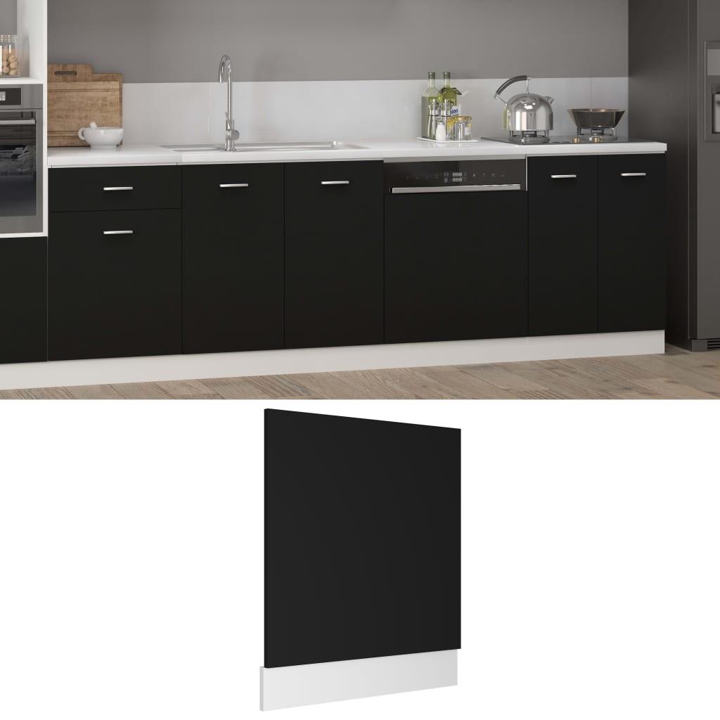 Opvaskemaskinepanel "Lyon" sort 59,5x3x67 cm konstrueret træ