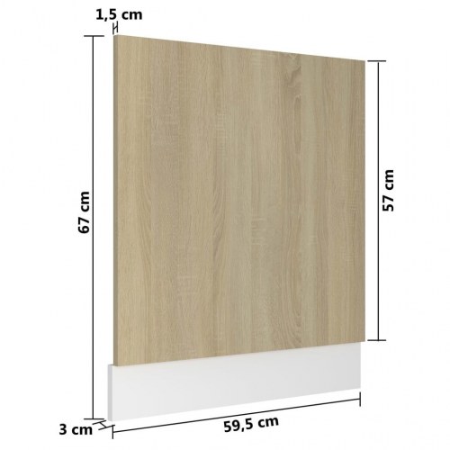 Opvaskemaskinepanel Lyon - Sonoma eg 59,5 × 3 × 67 cm, konstrueret træ