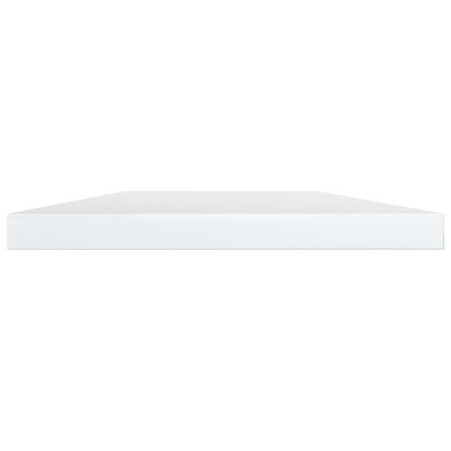 Boghylder 4 stk. 40x20x1,5 cm konstrueret træ hvid højglans
