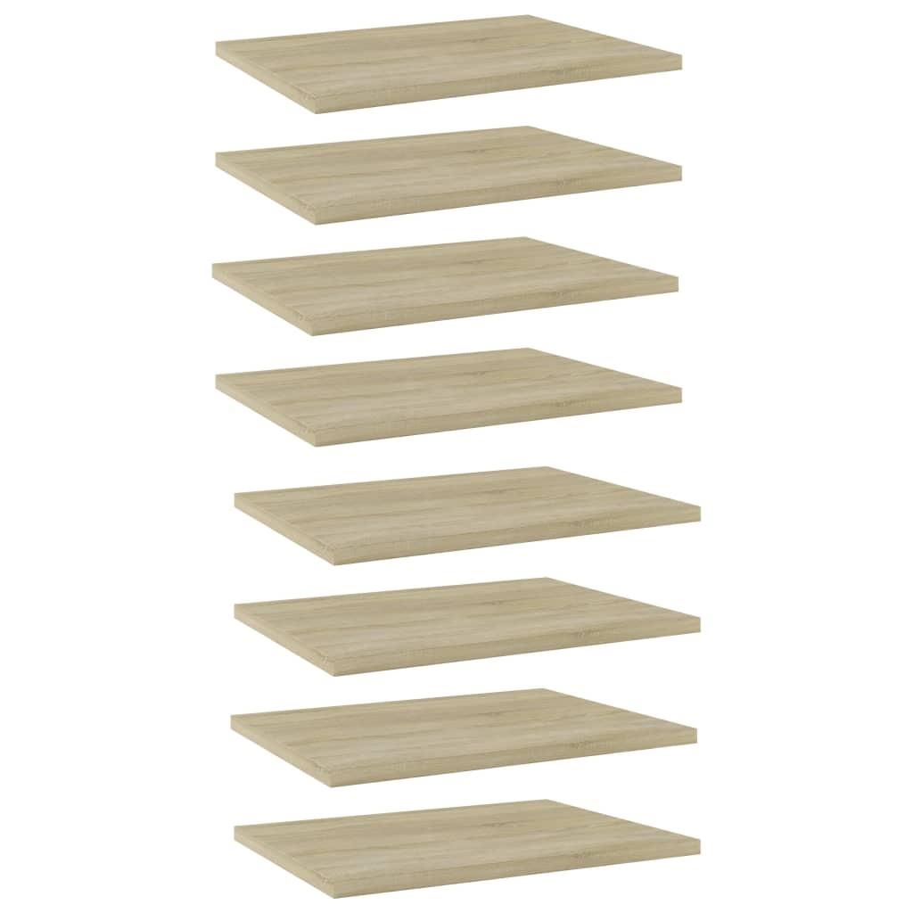 Boghylder 8 stk. 40 x 30 x 1,5 cm i konstrueret træ sonoma-eg