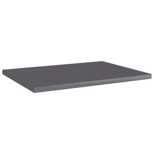 Boghylder 8 stk. 40x30x1,5 cm konstrueret træ grå højglans