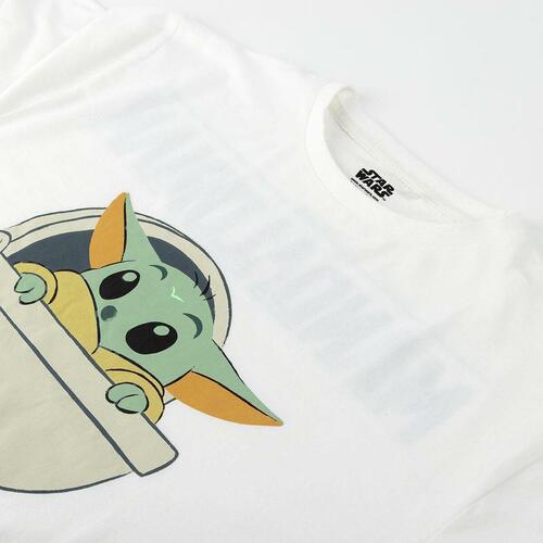 Børne Kortærmet T-shirt The Mandalorian Hvid XS