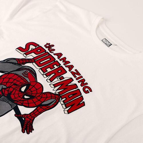 Børne Kortærmet T-shirt Spider-Man Hvid M