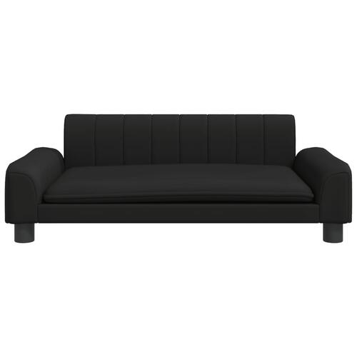 Sofa til børn 90x53x30 cm kunstlæder sort