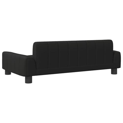 Sofa til børn 90x53x30 cm kunstlæder sort