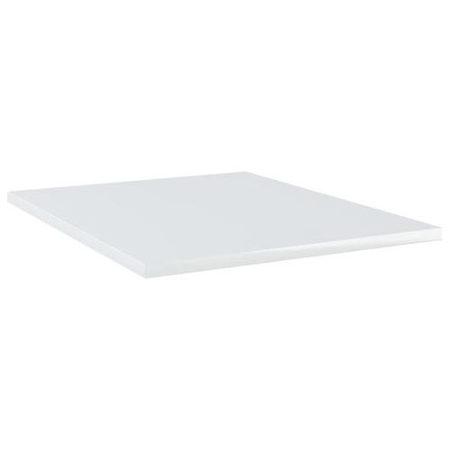 Boghylder 4 stk. 40x50x1,5 cm konstrueret træ hvid højglans