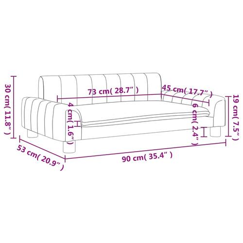 Sofa til børn 90x53x30 cm kunstlæder sort