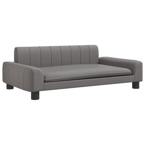 Sofa til børn 90x53x30 cm kunstlæder grå