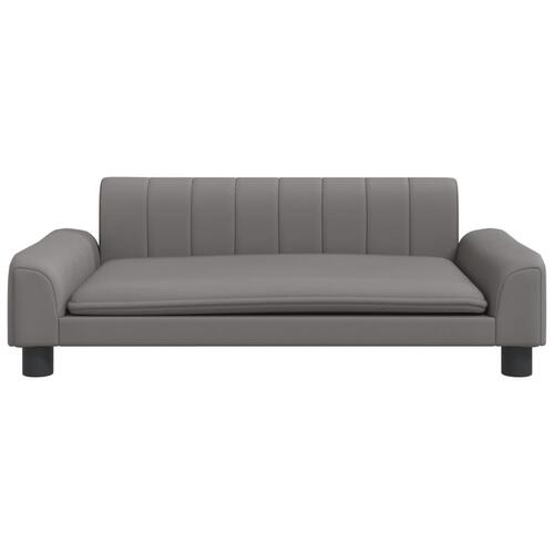 Sofa til børn 90x53x30 cm kunstlæder grå