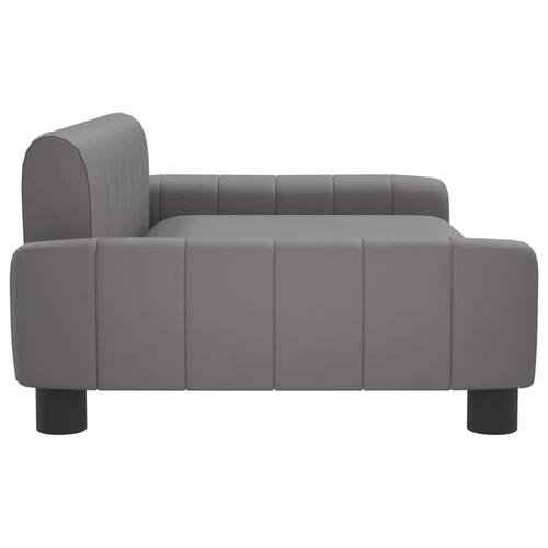 Sofa til børn 90x53x30 cm kunstlæder grå