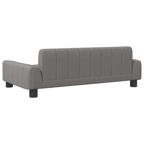Sofa til børn 90x53x30 cm kunstlæder grå
