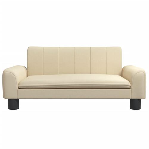Sofa til børn 70x45x30 cm stof cremefarvet