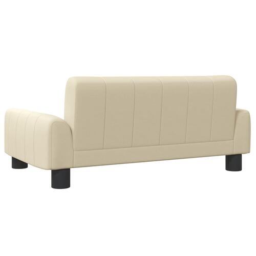 Sofa til børn 70x45x30 cm stof cremefarvet