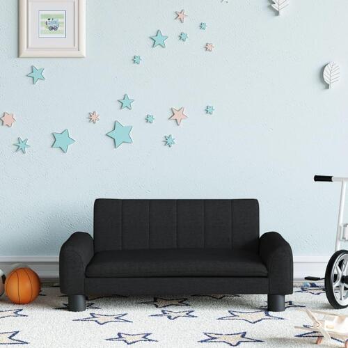 Sofa til børn 70x45x30 cm stof sort