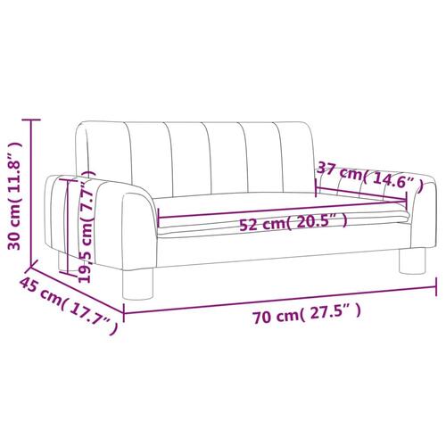 Sofa til børn 70x45x30 cm stof mørkegrå