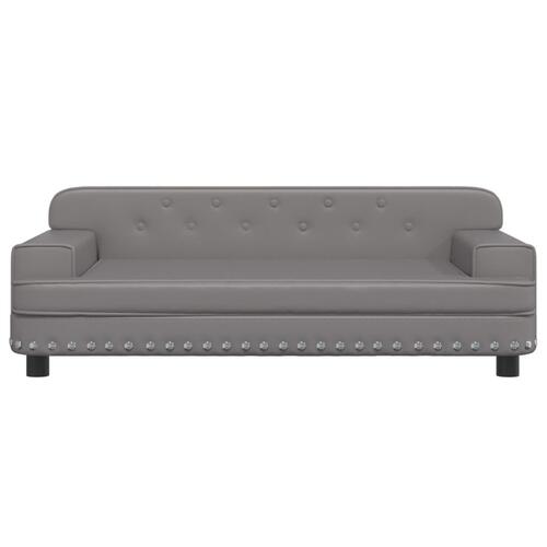Sofa til børn 90x53x30 cm kunstlæder grå