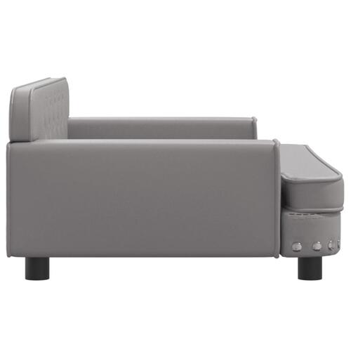 Sofa til børn 90x53x30 cm kunstlæder grå