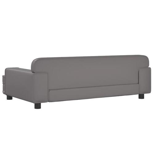 Sofa til børn 90x53x30 cm kunstlæder grå