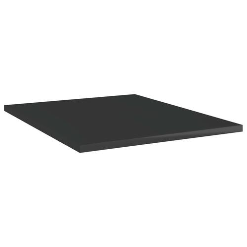 Boghylder 8 stk. 40x50x1,5 cm konstrueret træ sort højglans