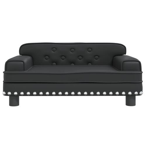 Sofa til børn 70x45x30 cm kunstlæder sort