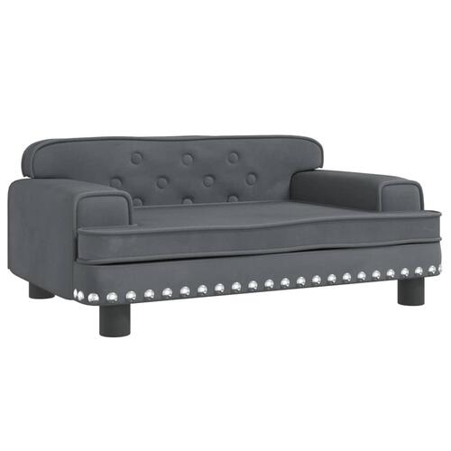 Sofa til børn 70x45x30 cm fløjl mørkegrå