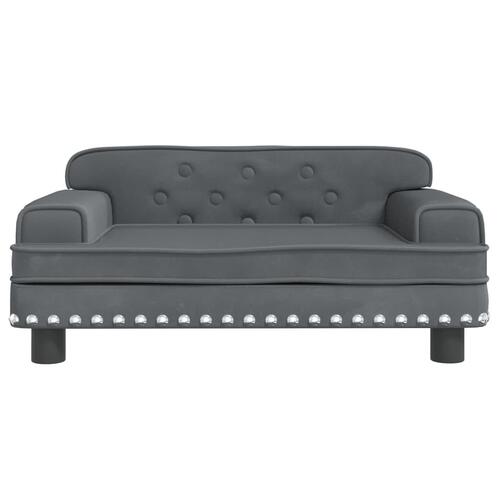 Sofa til børn 70x45x30 cm fløjl mørkegrå