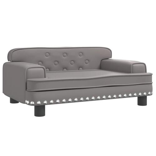 Sofa til børn 70x45x30 cm kunstlæder grå