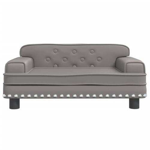 Sofa til børn 70x45x30 cm kunstlæder grå