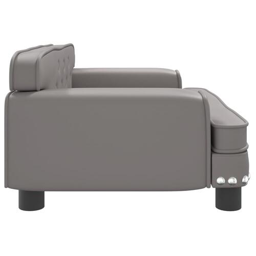 Sofa til børn 70x45x30 cm kunstlæder grå