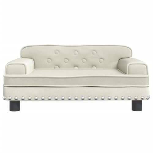 Sofa til børn 70x45x30 cm fløjl cremefarvet