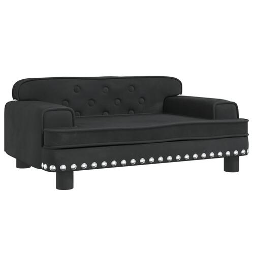 Sofa til børn 70x45x30 cm fløjl sort